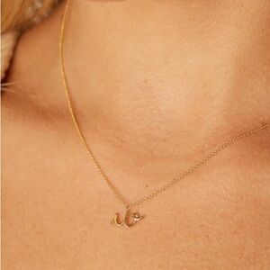 Baby gold “W” initial Gold Necklace